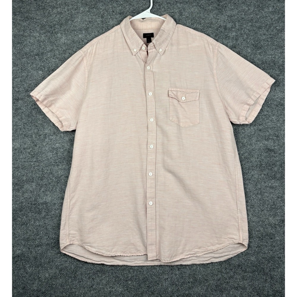 J Crew Shirt Mens Sz XL Baird McNutt Irish Linen Classic Button Down Pocket Tee